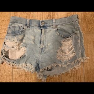 Express High Waist Jean Shorts